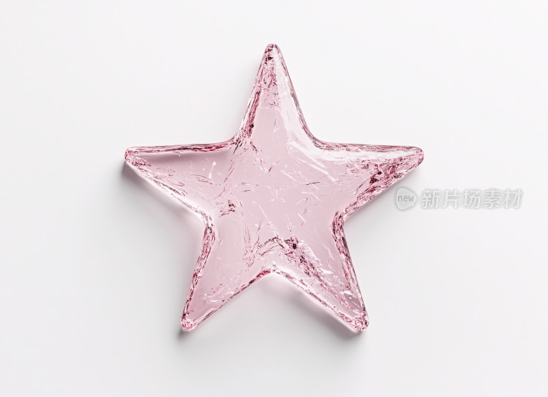 粉色透明五角星