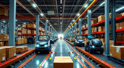 智能物流仓库机器人搬运货物 智能物流仓库机器人搬运货物