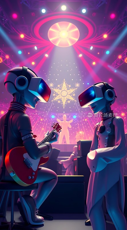 机器人乐队现场演奏音乐会
