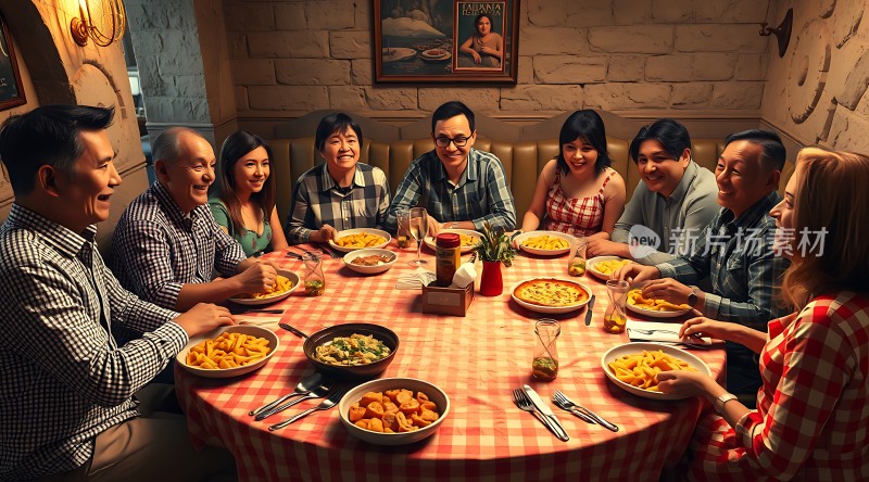 家庭聚餐温馨时刻