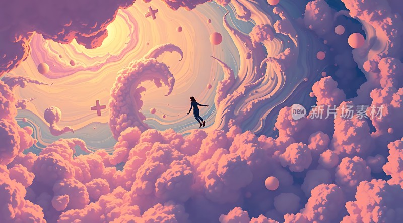 云海漫步探索未知世界