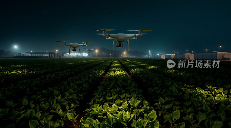 无人机夜巡智慧农业园