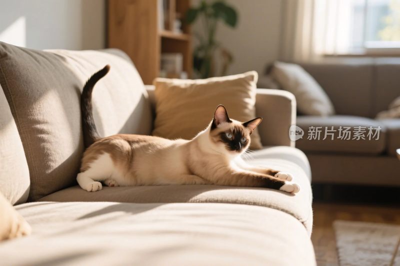 室内沙发上的猫咪