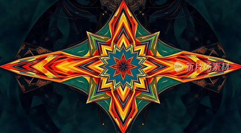 色彩斑斓的几何图案