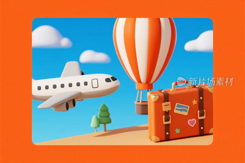 航空旅行插画场景