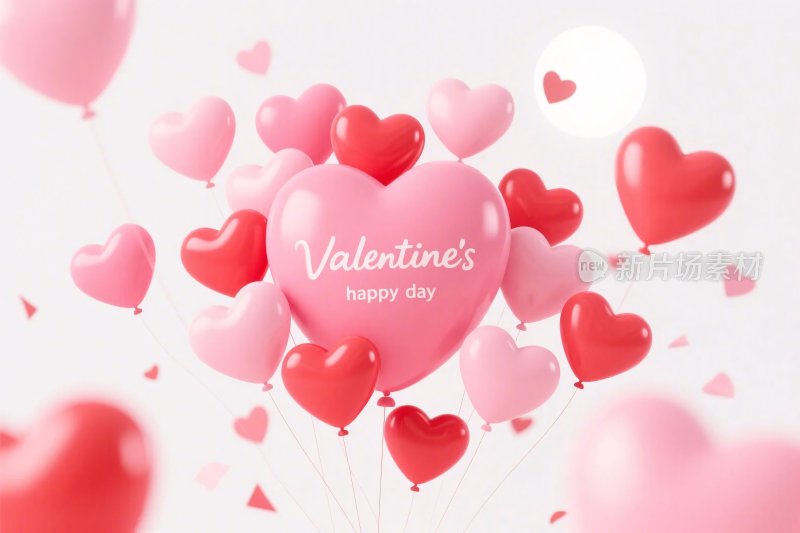 情人节爱心气球装饰