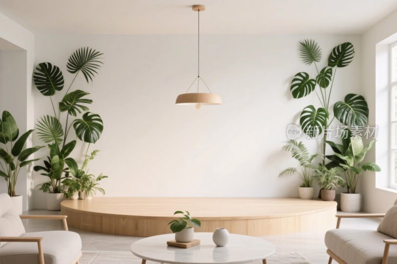 现代简约室内绿植空间
