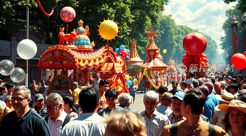 **狂欢节上的欢乐游行**