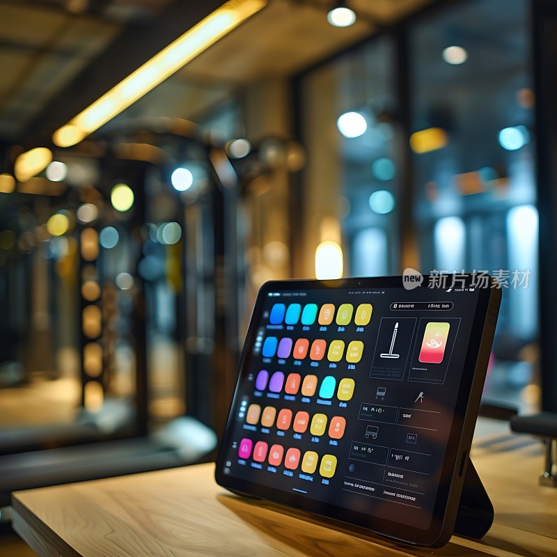 健身器材上的智能触控屏