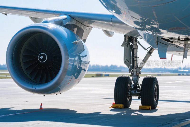 飞机起落架特写