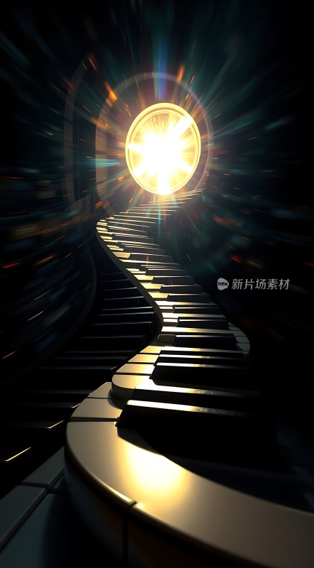 钢琴键之路通向光明