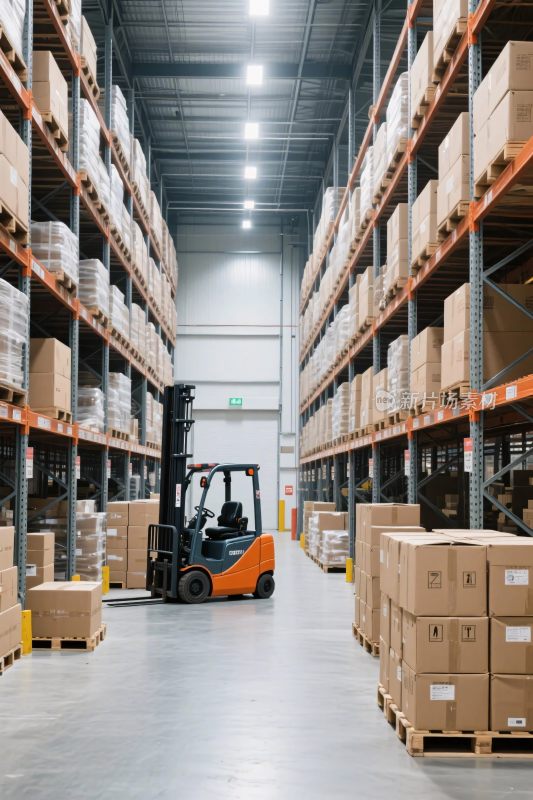 仓库叉车货架场景