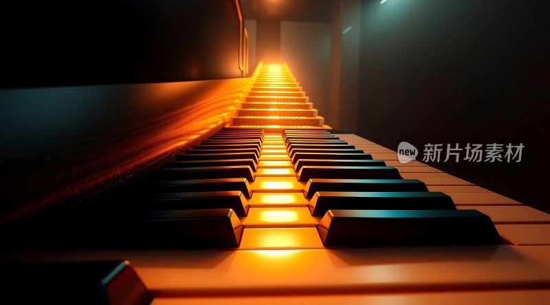 钢琴键上的光影之旅