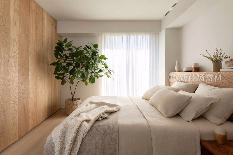 简约温馨的卧室室内场景
