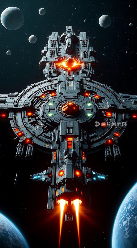 星际飞船启航探索未知宇宙