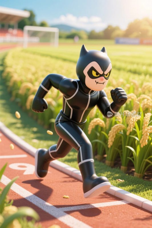黑猫警长跑道奔跑