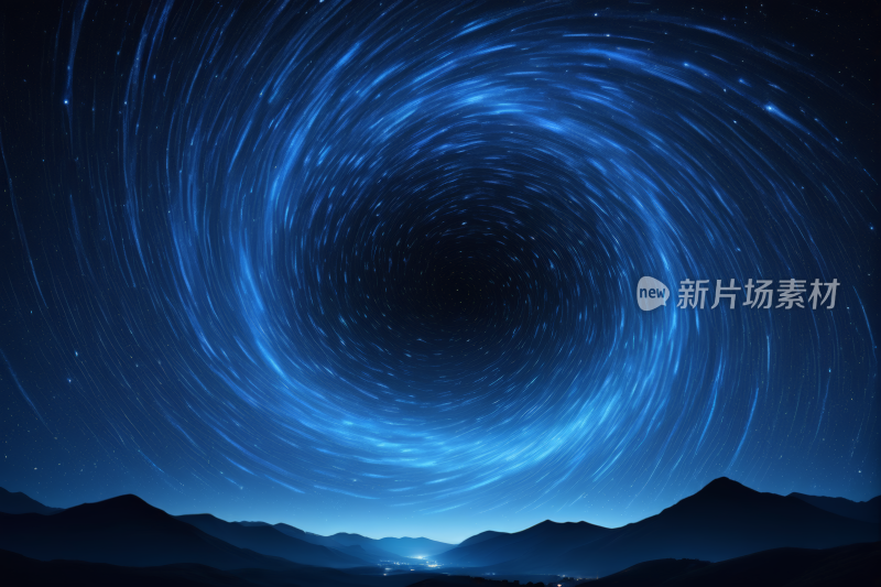 夜空中星星螺旋的图像高清背景纹理图片