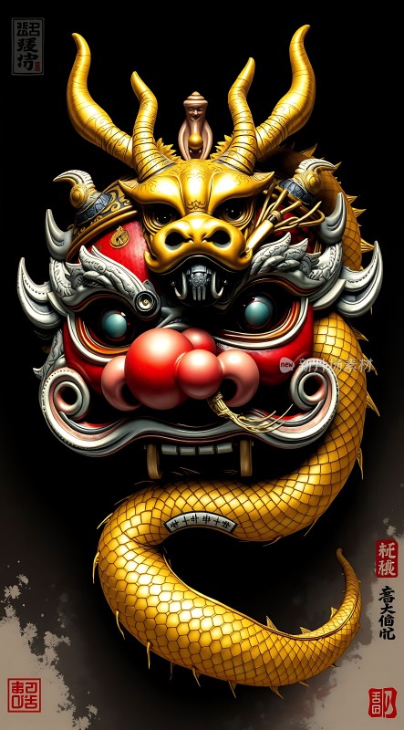 金龙面具威武雄壮