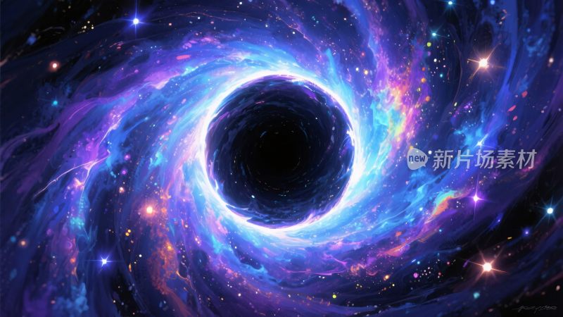 梦幻绚丽的宇宙黑洞景象