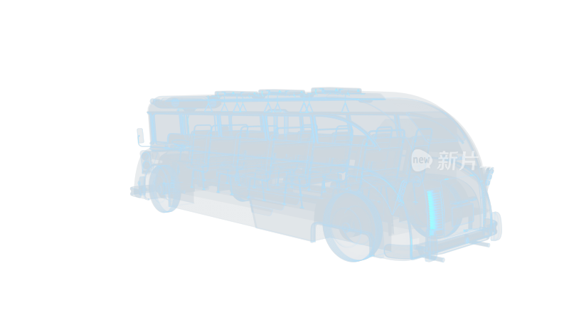公交车 科幻透明 交通工具旅游大巴汽车2