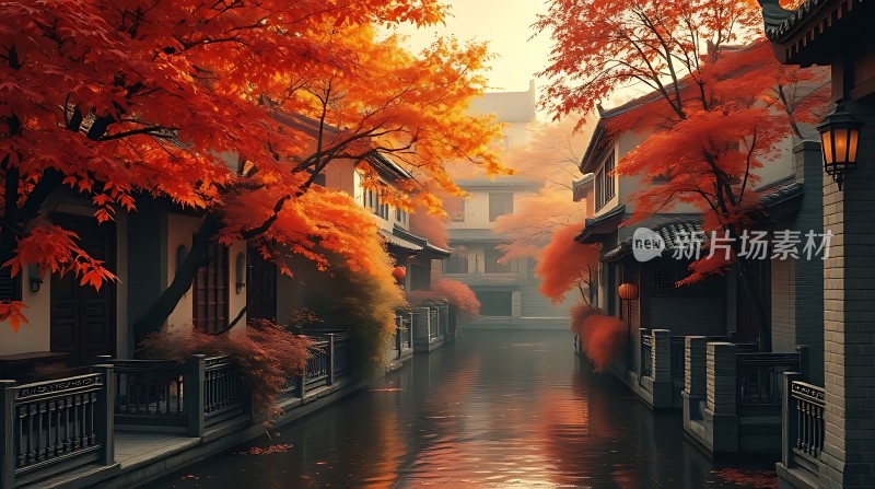 秋日古巷水乡情