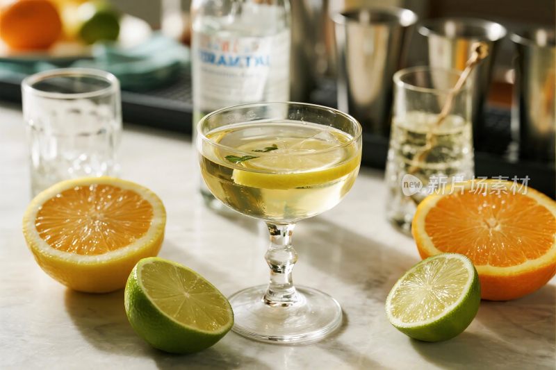 饮品调酒与水果图