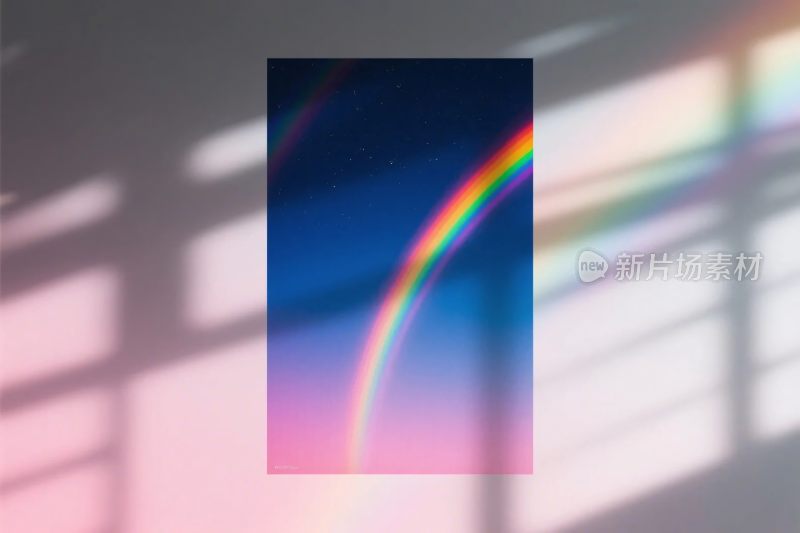 彩虹光影艺术画面