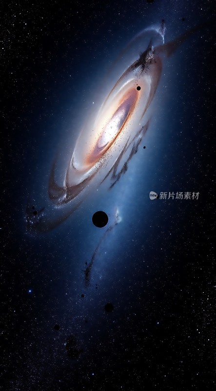 宇宙奇观螺旋星系与神秘黑洞