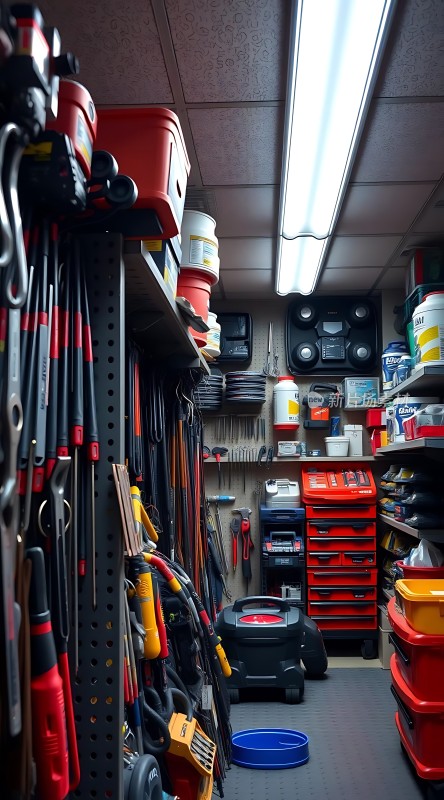 工具天堂红色工具箱与黑色货架的完美结合