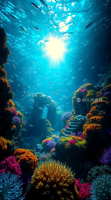 阳光下的海底世界