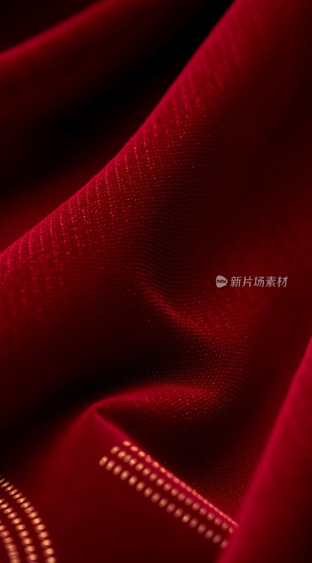红色布料细节特写