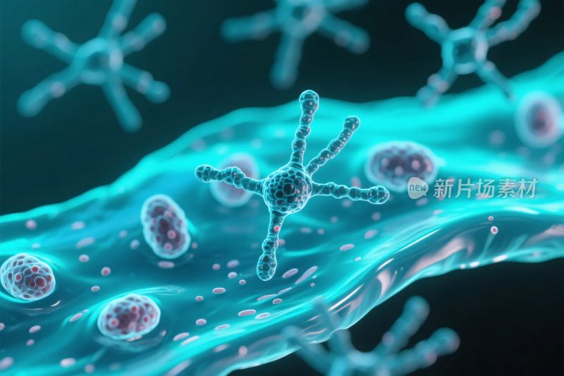 细胞微生物微观插画