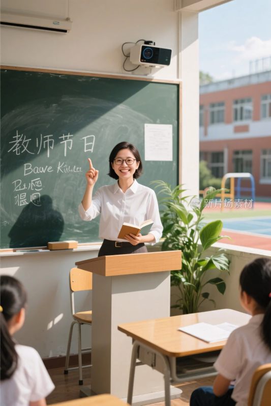 教师节讲台教学场景