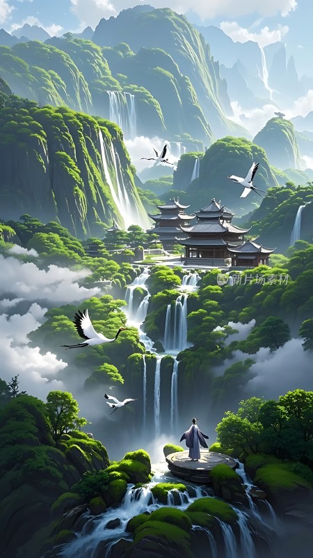 仙山楼阁瀑布群