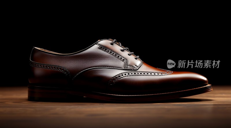 新片场素材 精致棕色皮鞋