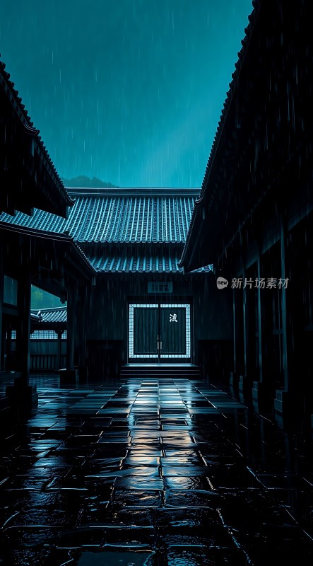 雨夜古院