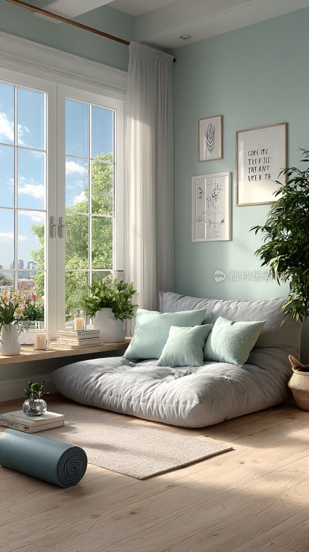 清新简约风的室内窗边角落