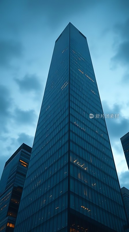 摩天大楼夜幕下的璀璨光芒