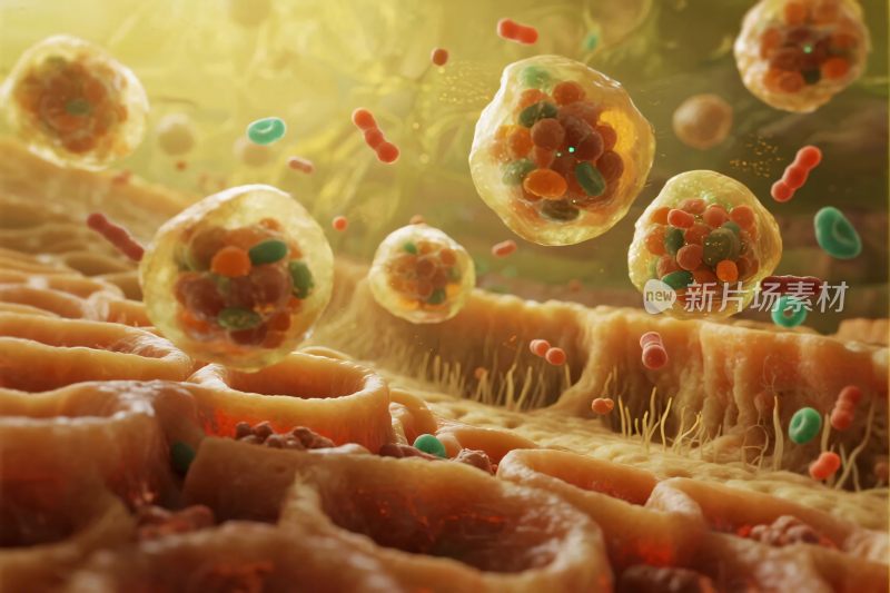 细胞微观插画场景