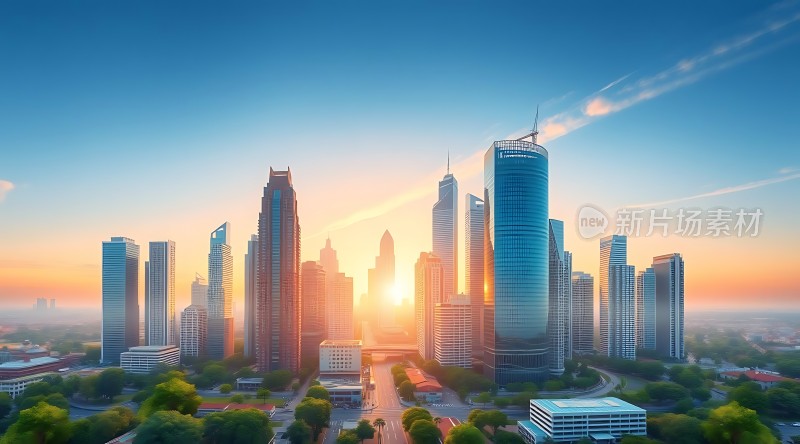 日出城市天际线