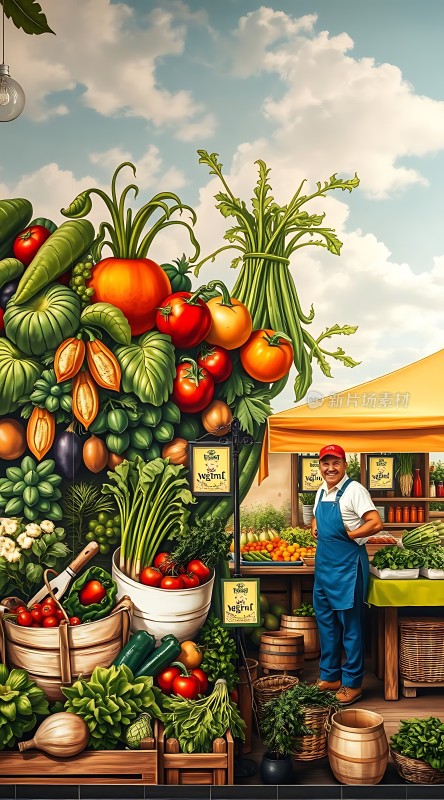 蔬果集市新鲜蔬菜水果大集