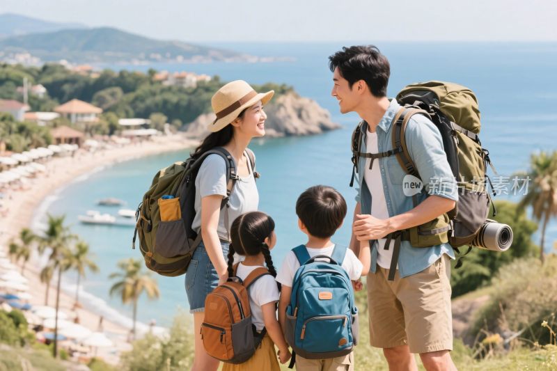 海边家庭出游