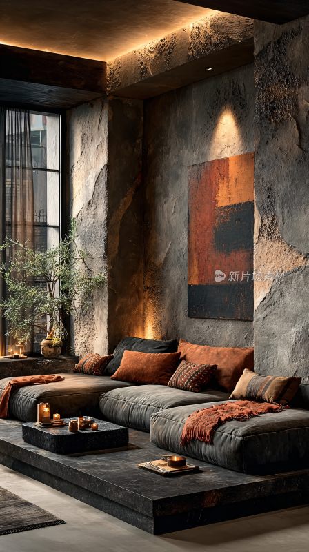 现代风格舒适客厅室内场景