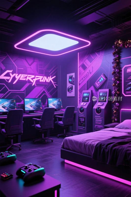 未来感电竞主题房间