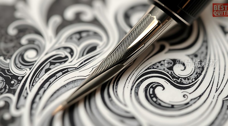钢笔与艺术图案的结合