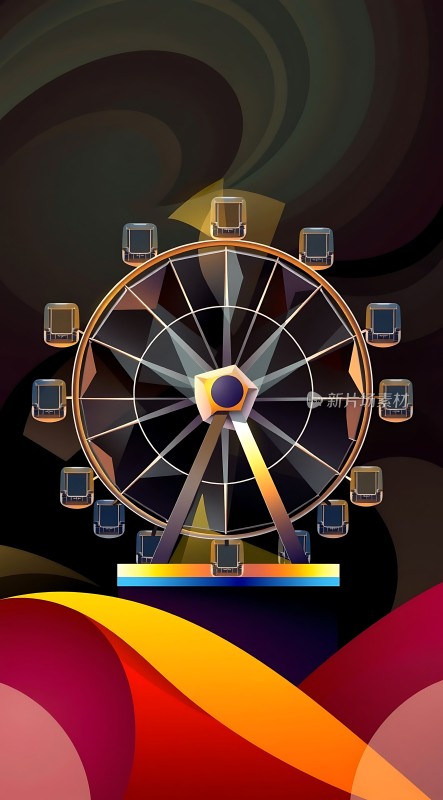 摩天轮夜色下的梦幻之旅