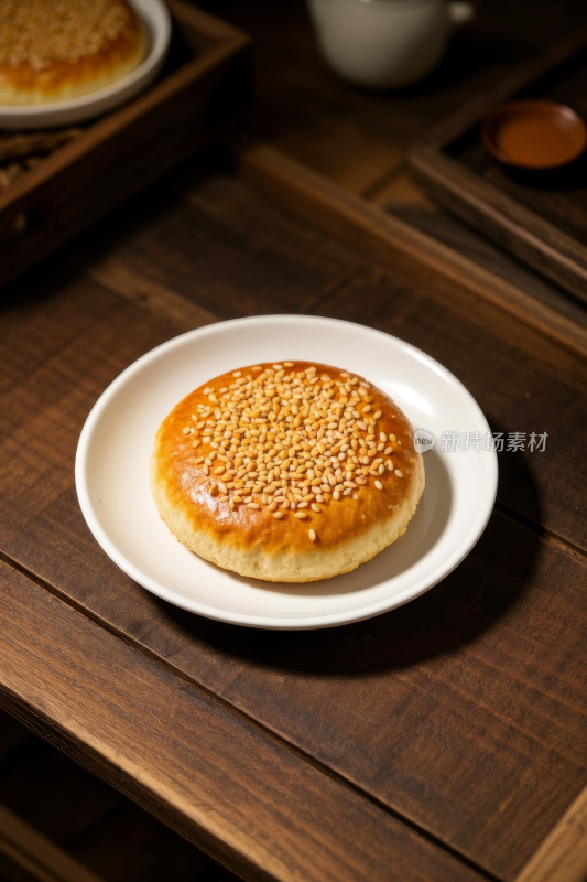 麻酱烧饼中国传统经典美食中式家常美味食物