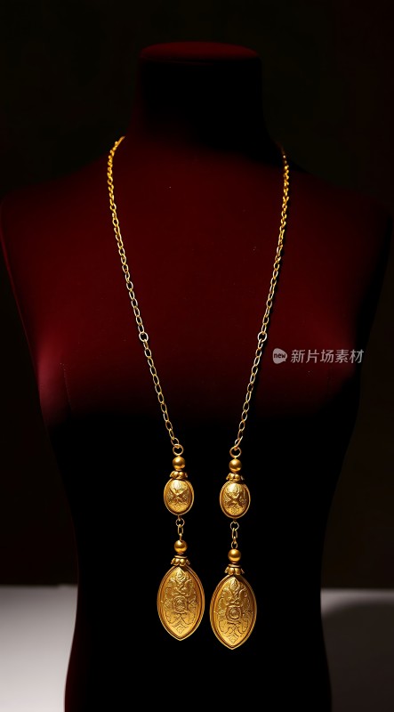 黄金项链展示