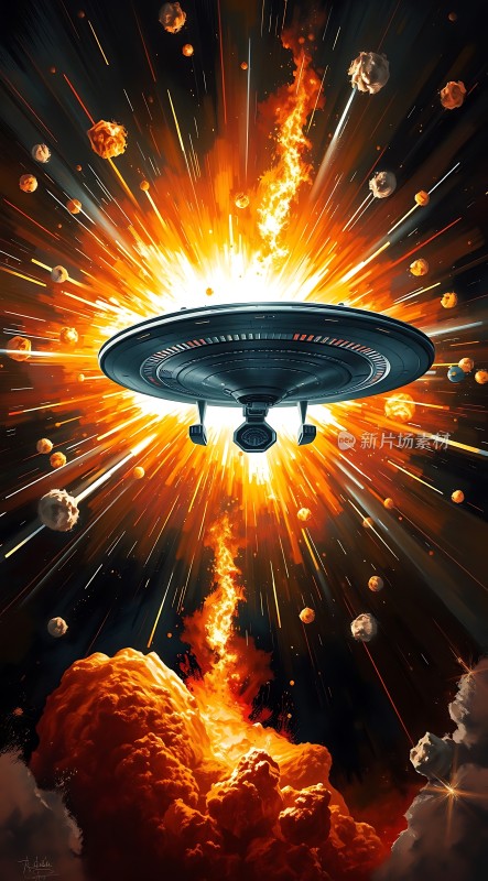 星际飞船爆炸宇宙浩劫