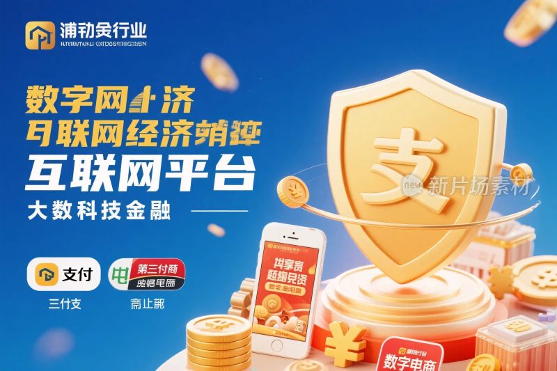 数字经济互联网宣传插画